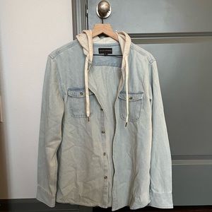 Light blue button down lightweight jacket